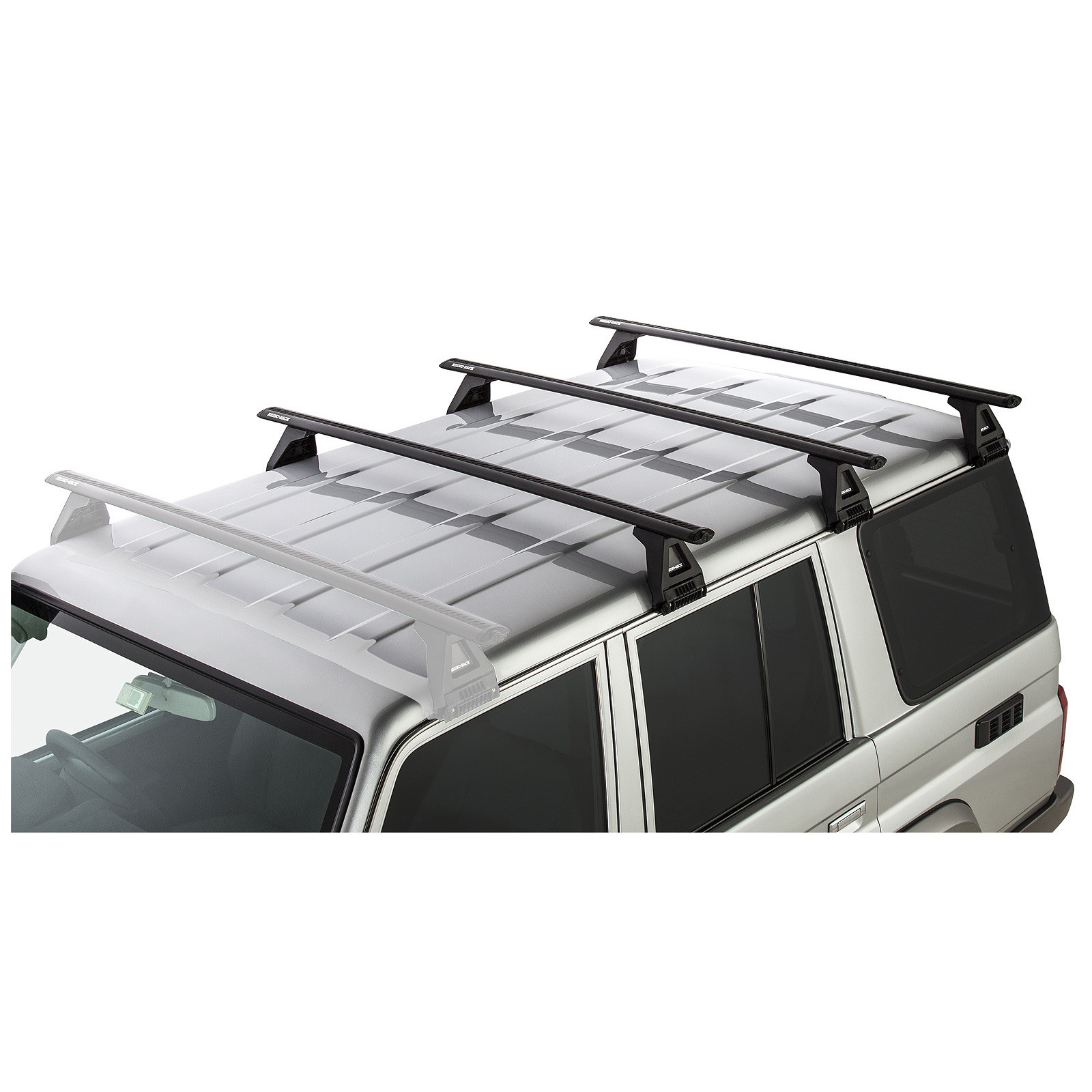 Kit 3 barres de toit noires RHINO-RACK Vortex RL150 • JA2773 