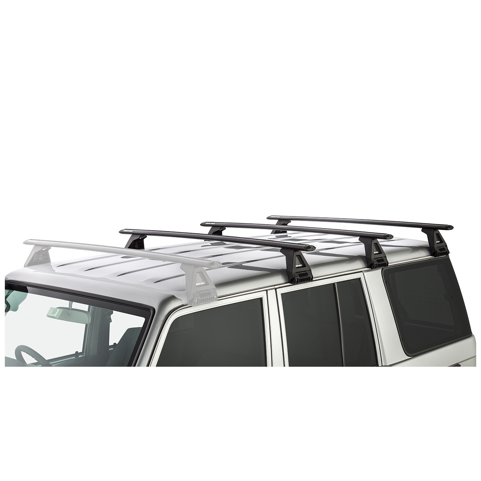 Kit 3 barres de toit noires RHINO-RACK Vortex RL150 • JA2773 