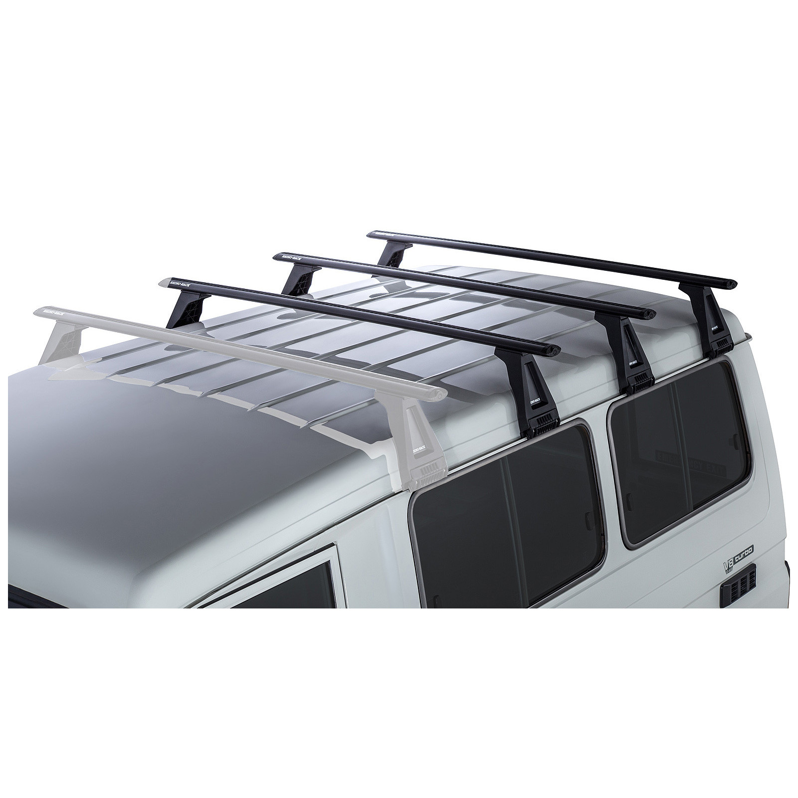 Kit 3 barres de toit noires RHINO-RACK Vortex RL210 • JA2777 