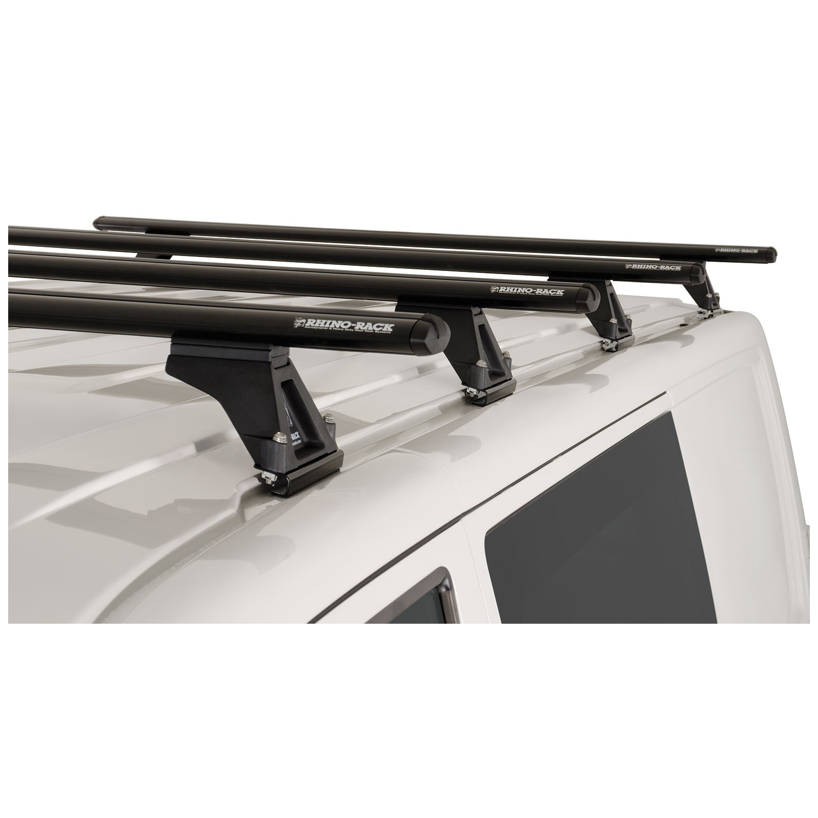 Kit 4 barres de toit noires RHINO-RACK Vortex RLTF • JA2783 