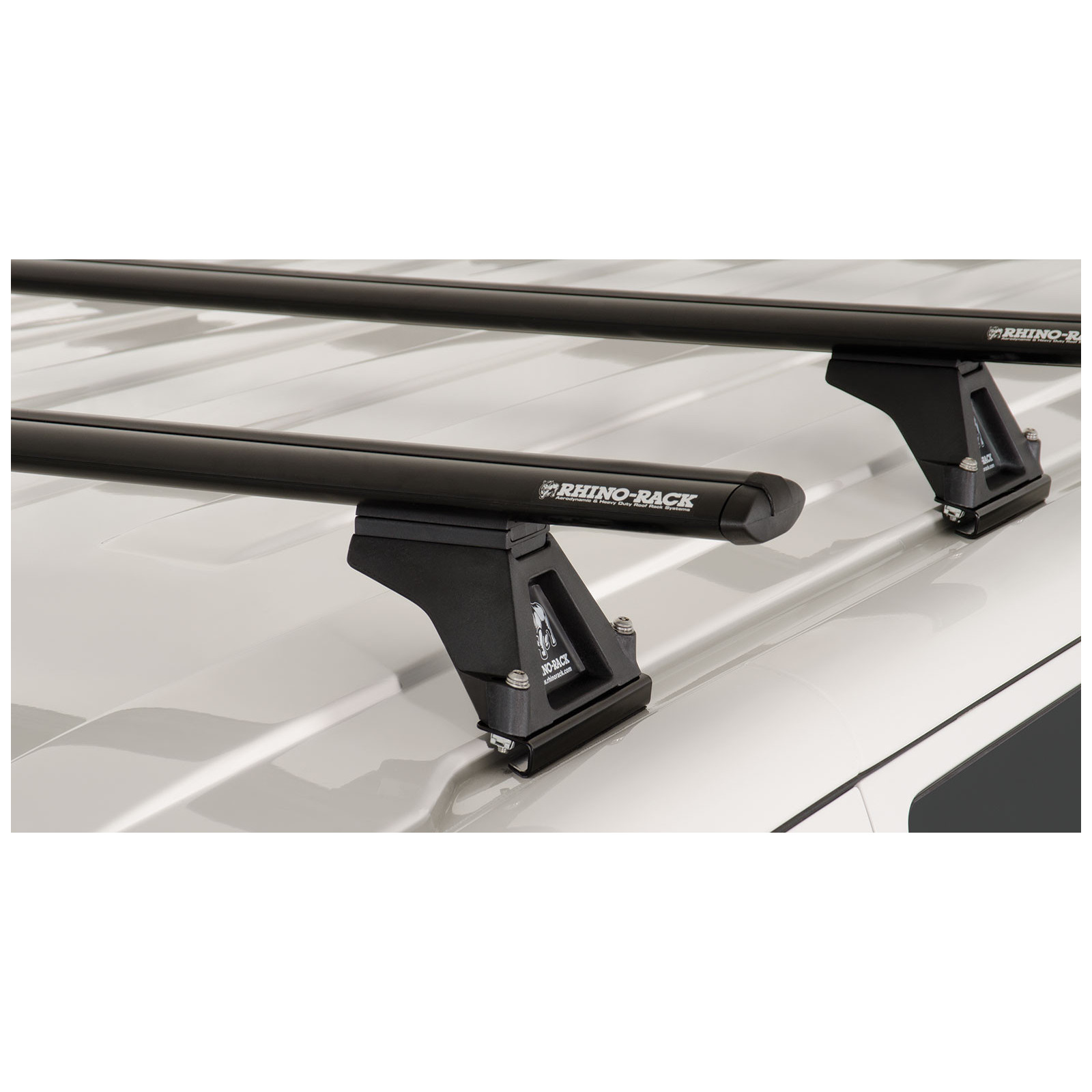 Kit 4 barres de toit noires RHINO-RACK Vortex RLTF • JA2783 