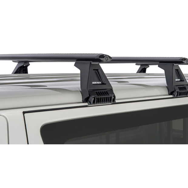Kit 4 barres de toit noires RHINO-RACK Vortex RL150 • JA2786 