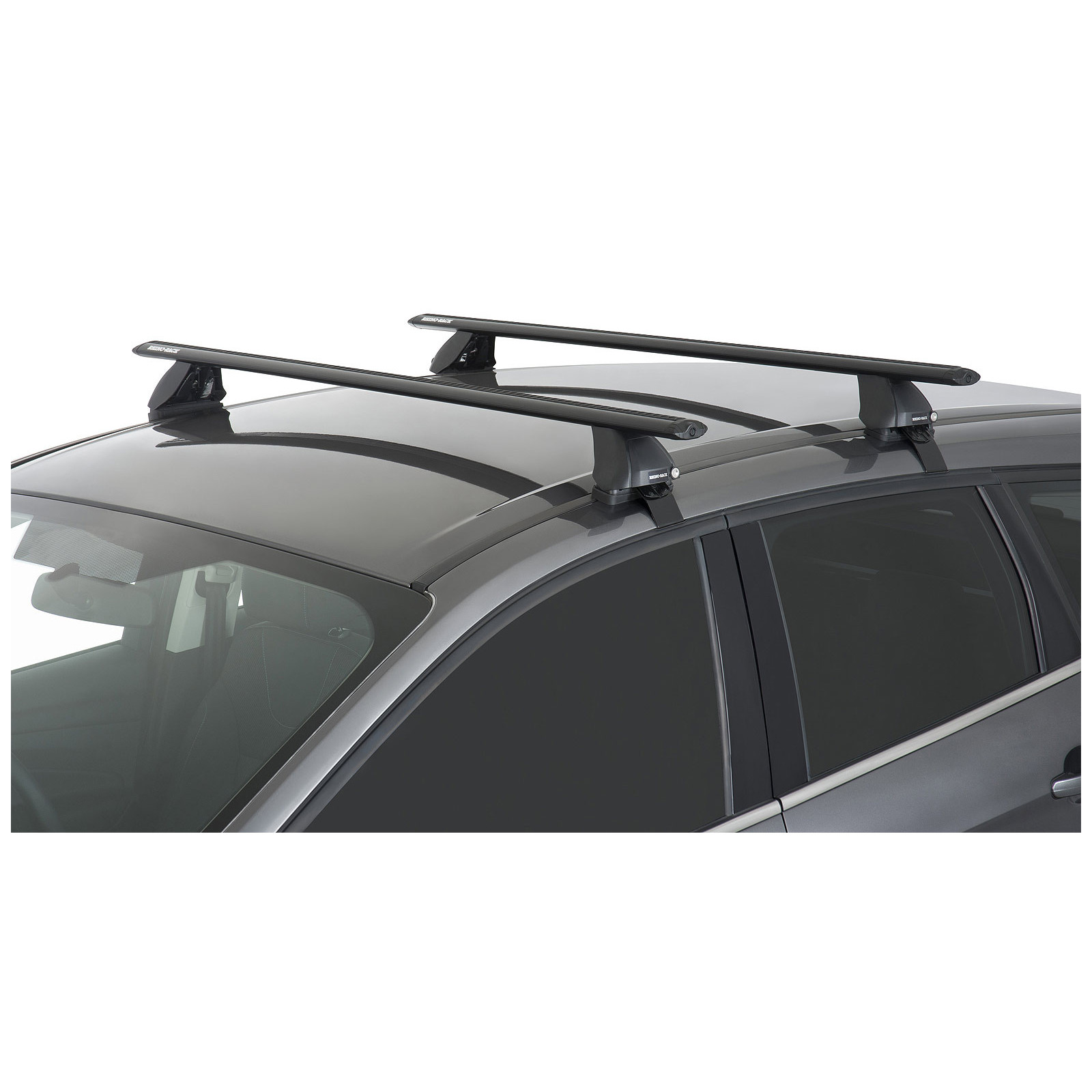 Kit 2 barres de toit noires RHINO-RACK Vortex 2500 • JA3994 