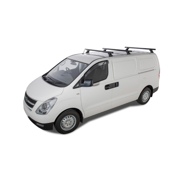 Kit 3 barres de toit noires RHINO-RACK Heavy Duty RLTF • JA5743 
