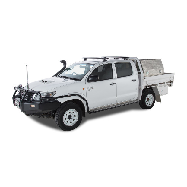 Kit 2 barres de toit noires RHINO-RACK Vortex RLT600 Trackmount • JA6178 