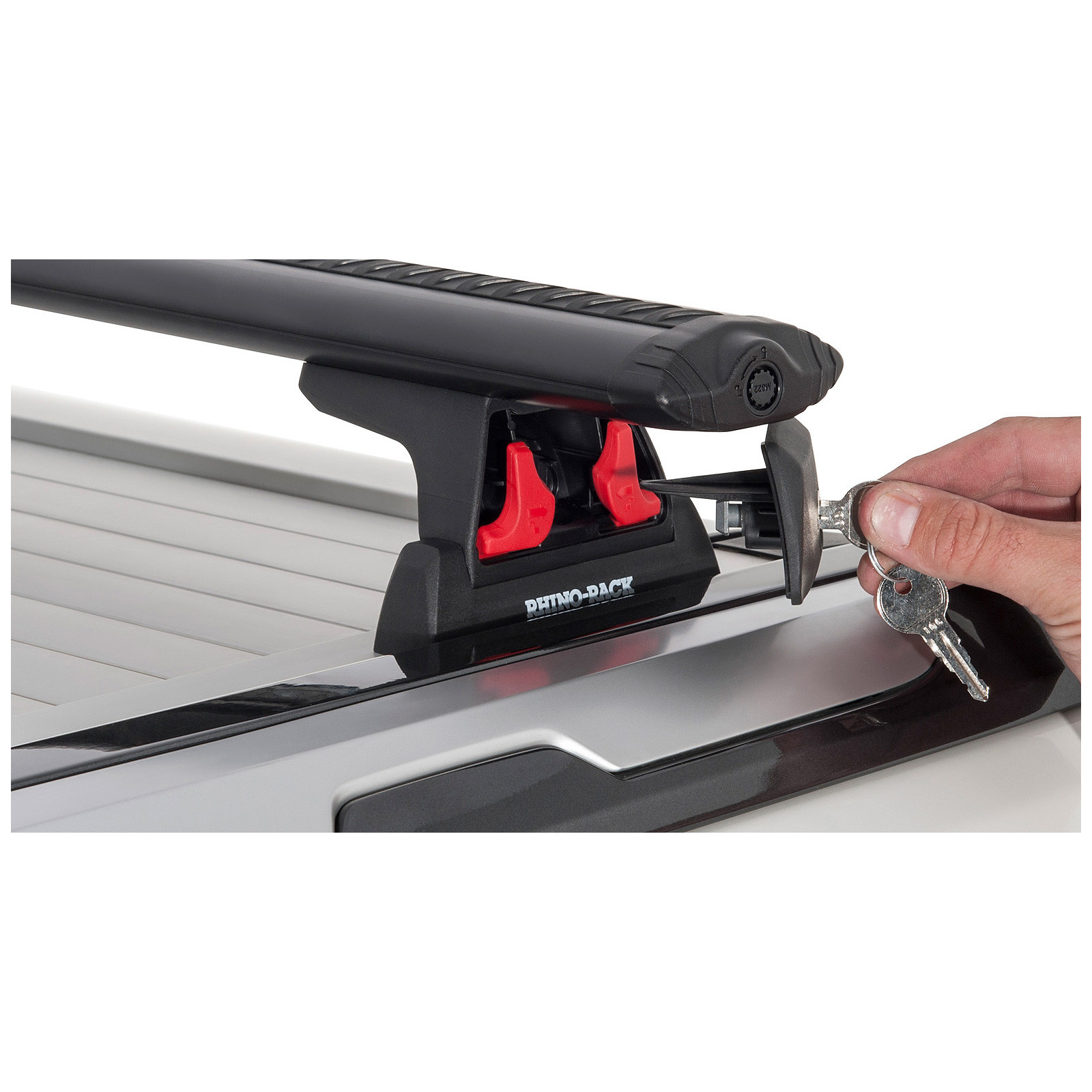 Kit 2 barres de toit noires RHINO-RACK Vortex RLT600 • JA6218 