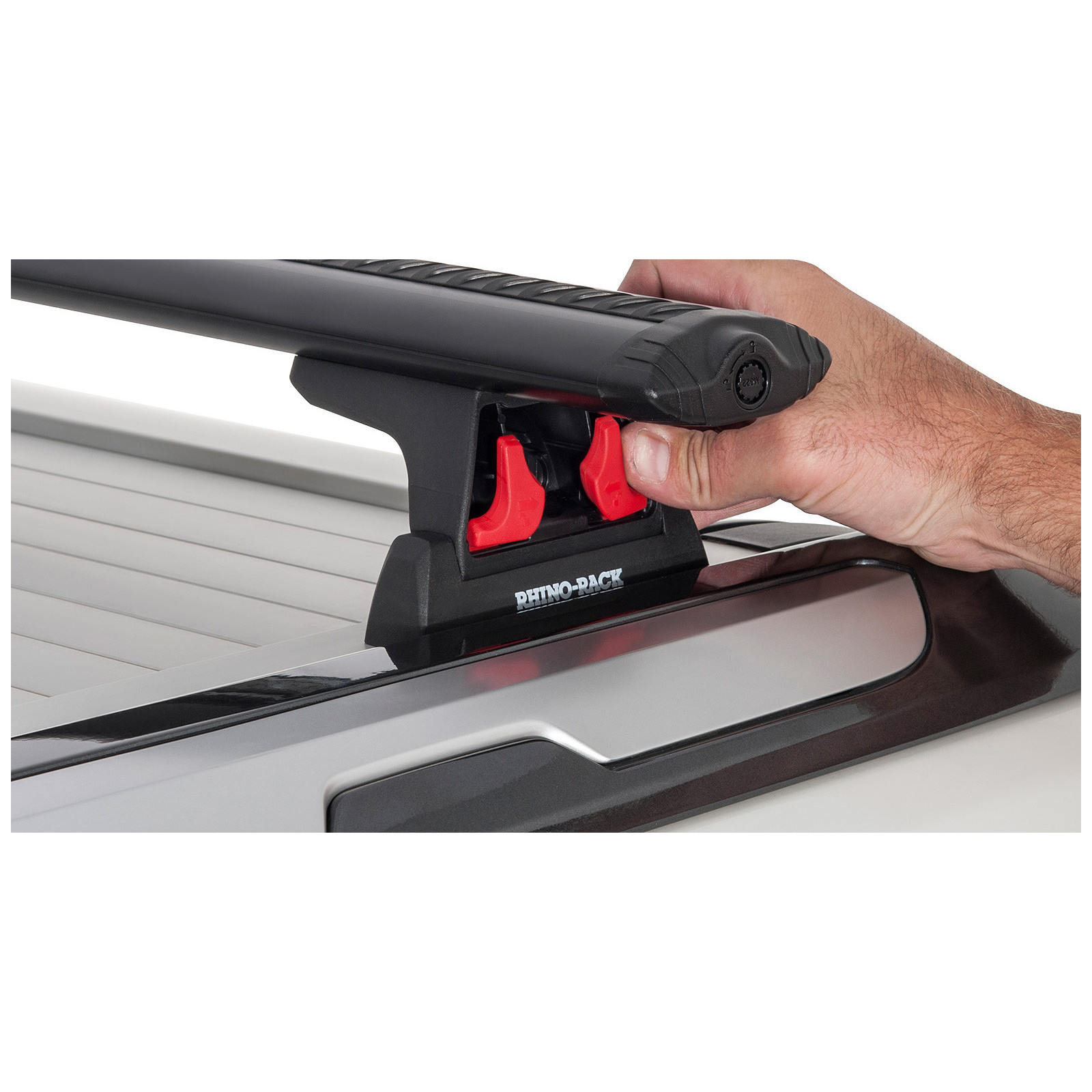 Kit 2 barres de toit noires RHINO-RACK Vortex RLT600 • JA6218 