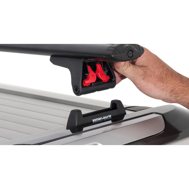 Kit 2 barres de toit noires RHINO-RACK Vortex RLT600 • JA6218 