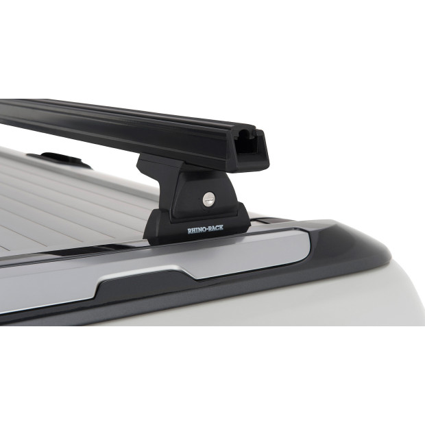 Kit 2 barres de toit noires RHINO-RACK Heavy Duty RLT600 • JA6220 