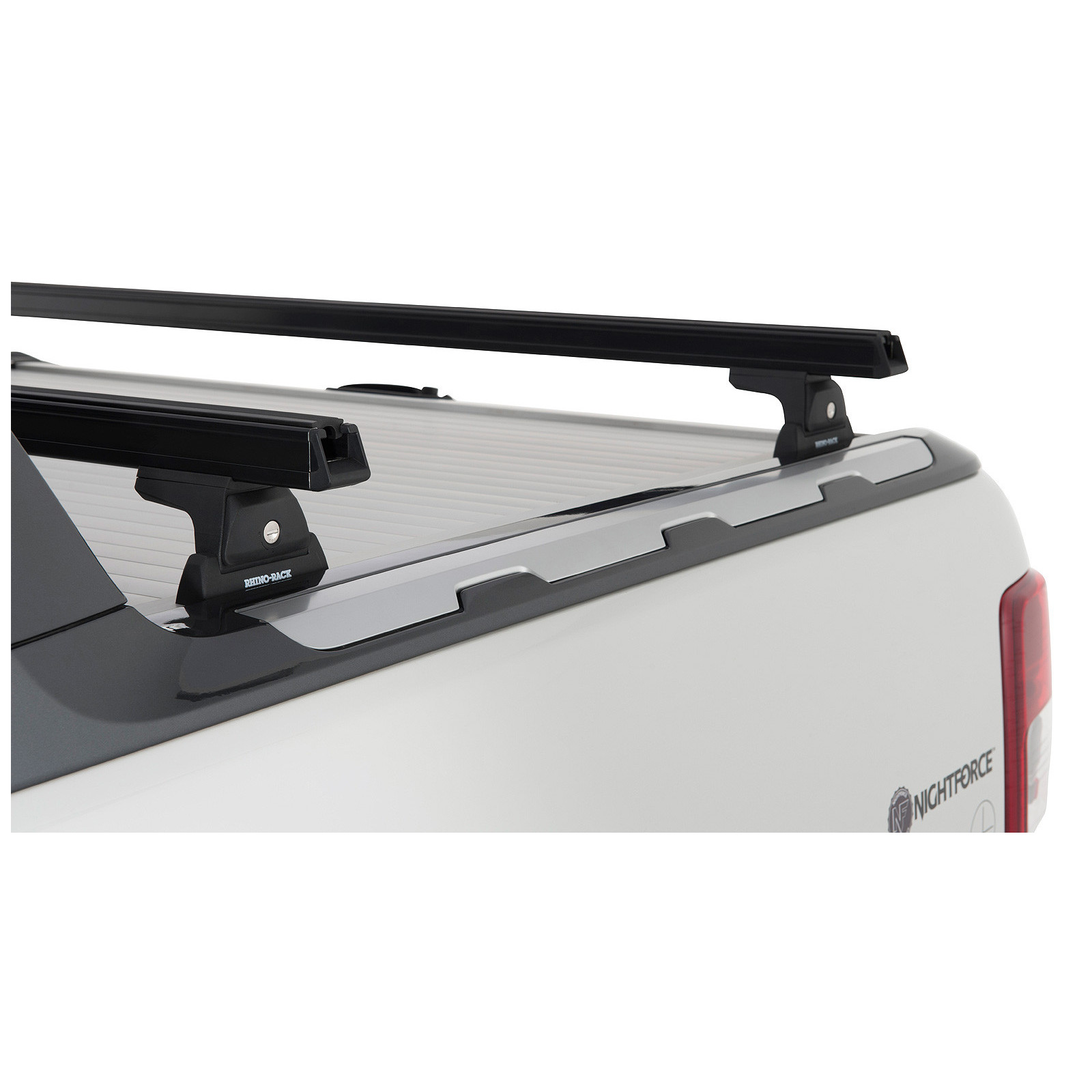 Kit 2 barres de toit noires RHINO-RACK Heavy Duty RLT600 • JA6220 