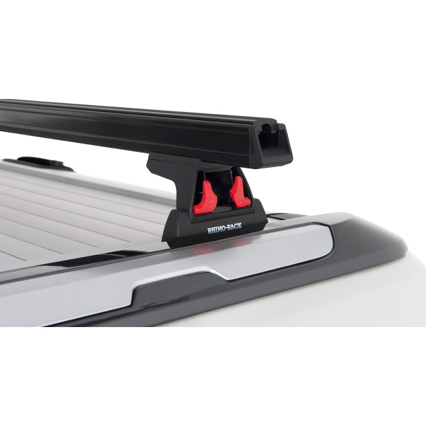 Kit 2 barres de toit noires RHINO-RACK Heavy Duty RLT600 • JA6220 