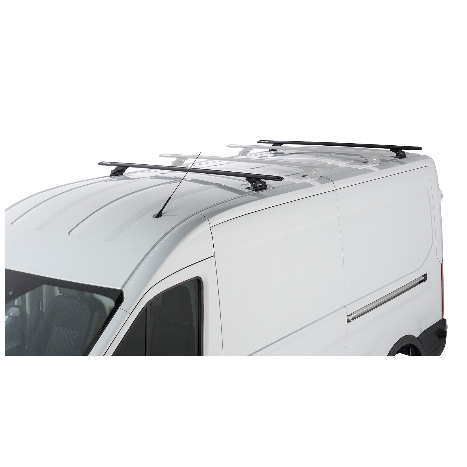 Kit 2 barres de toit noires RHINO-RACK Vortex RLTP • JA6333 