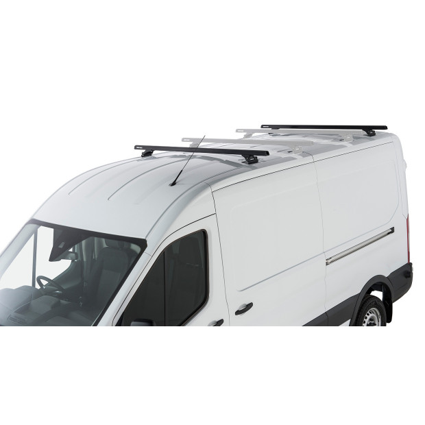 Kit 2 barres de toit noires RHINO-RACK Heavy Duty RLTP • JA6335 