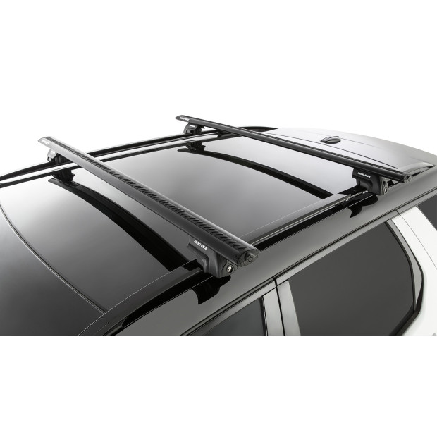 Kit 2 barres de toit noires RHINO-RACK Vortex SX • JA6418 