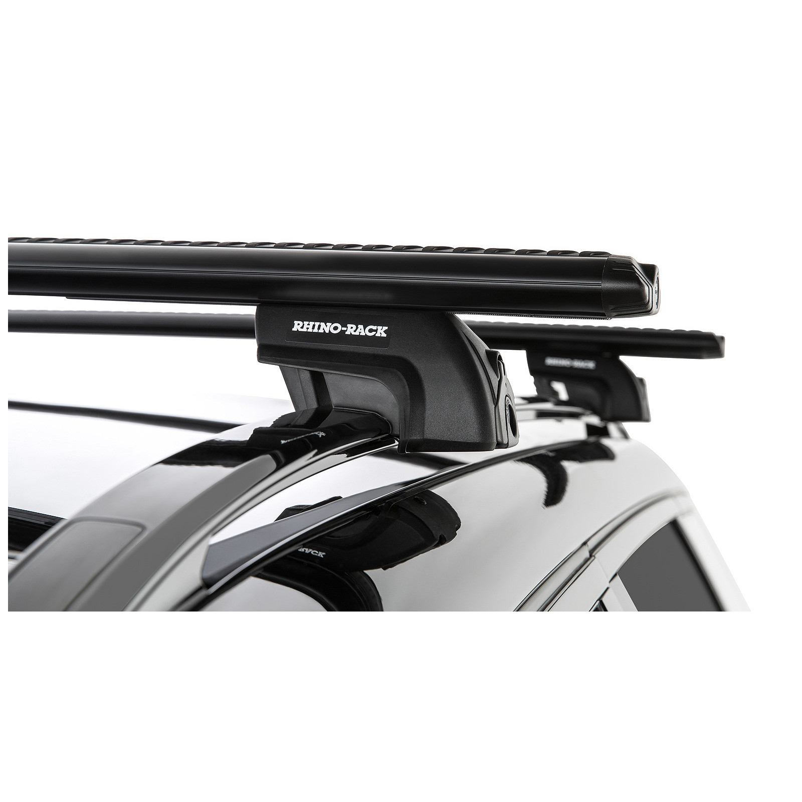 Kit 2 barres de toit noires RHINO-RACK Vortex SX • JA6418 