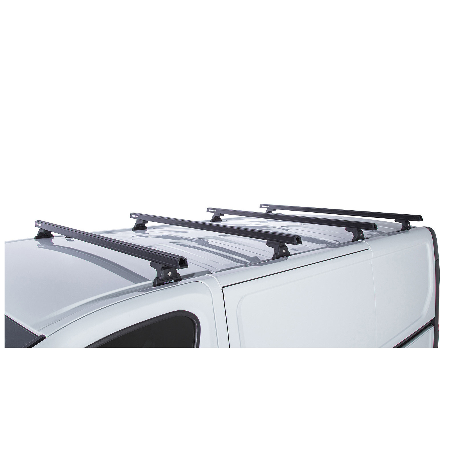 Kit 4 barres de toit noires RHINO-RACK Heavy Duty RLT600 • JA7937 