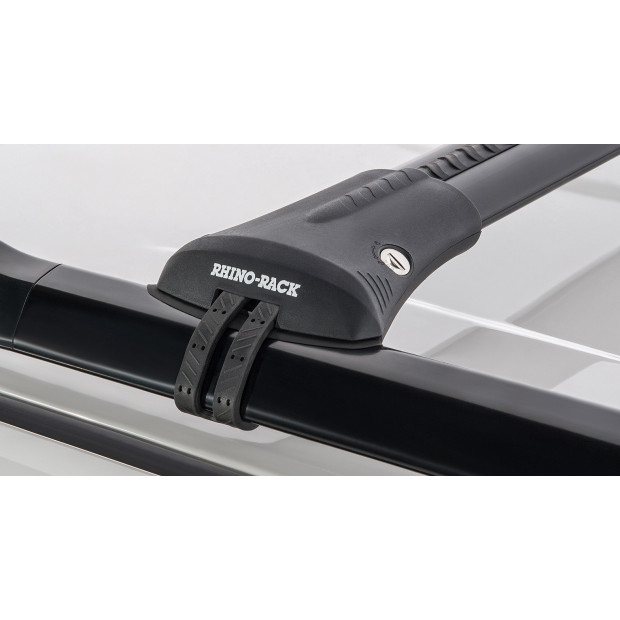 Kit 2 barres de toit noires RHINO-RACK Vortex SteathBar • JA7969 