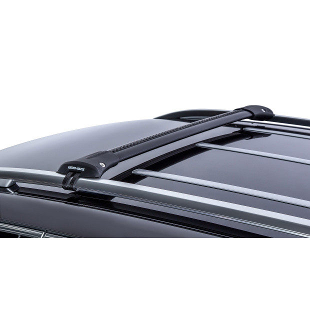 Kit 2 barres de toit noires RHINO-RACK Vortex SteathBar • JA7969 