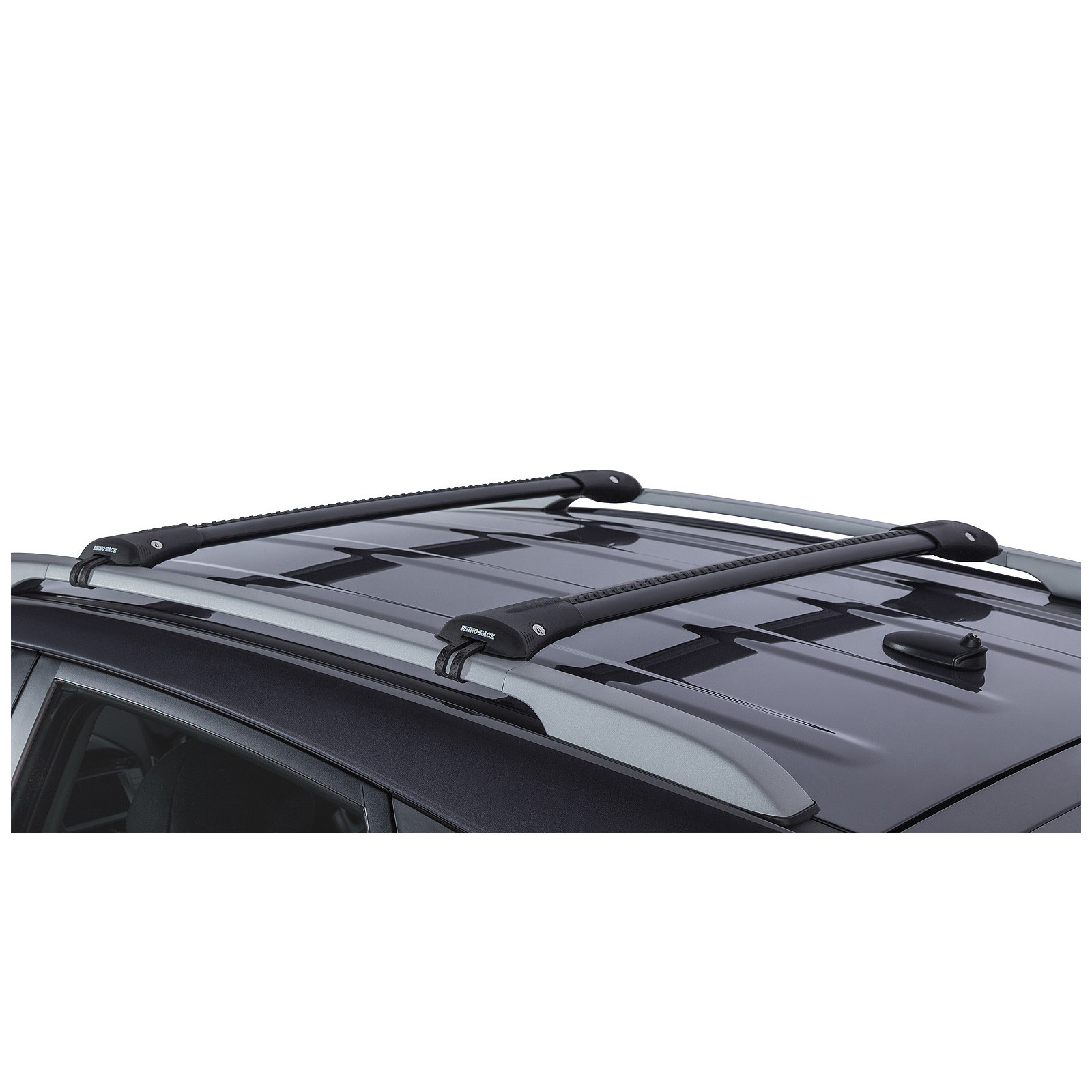 Kit 2 barres de toit noires RHINO-RACK Vortex SteathBar • JA7970 