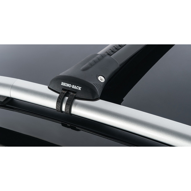 Kit 2 barres de toit noires RHINO-RACK Vortex SteathBar • JA7971 