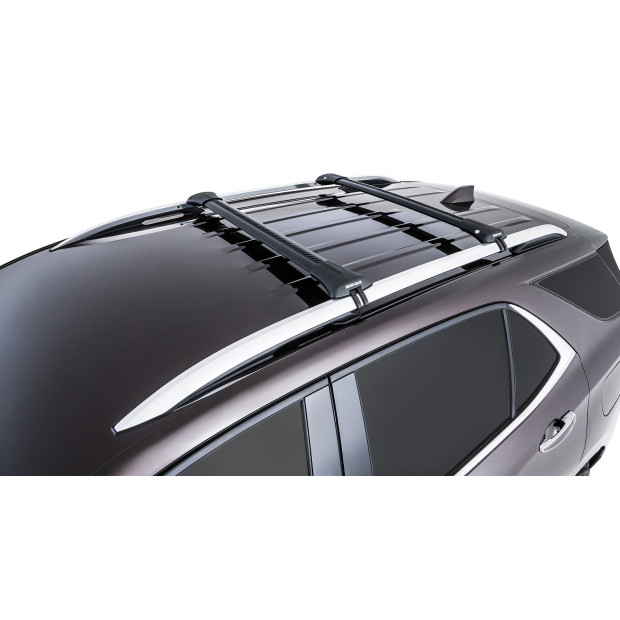 Kit 2 barres de toit noires RHINO-RACK Vortex SteathBar • JA7975 