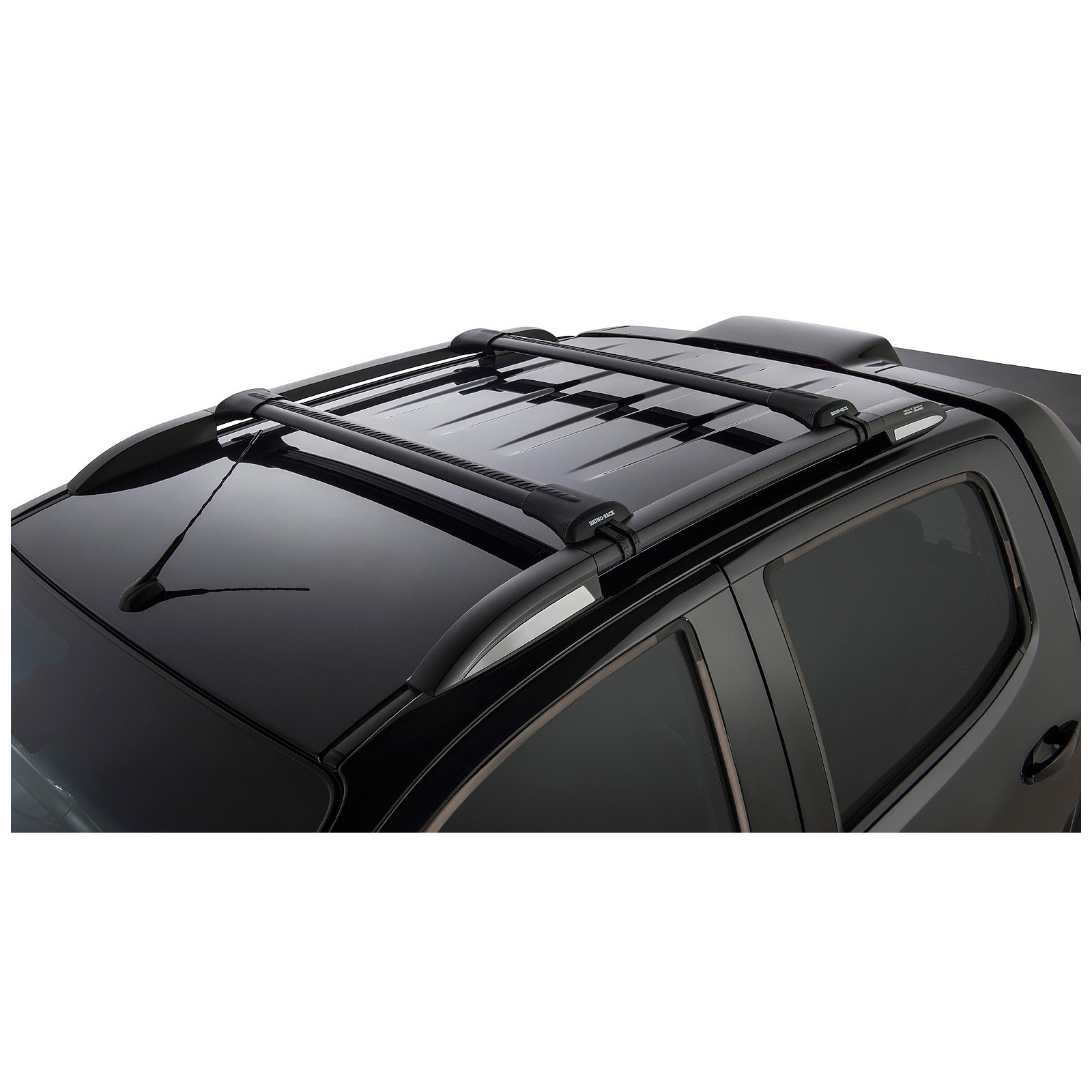 Kit 2 barres de toit noires RHINO-RACK Vortex SteathBar • JA7980 