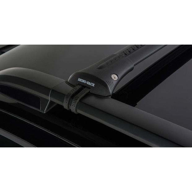 Kit 2 barres de toit noires RHINO-RACK Vortex SteathBar • JA7980 