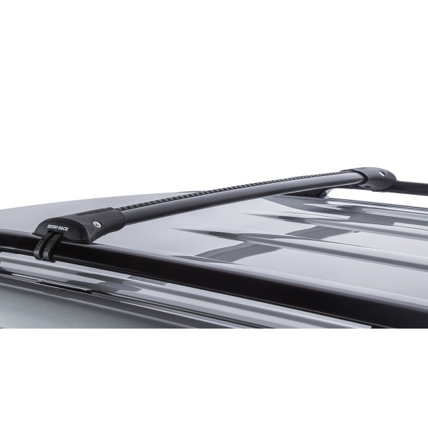 Kit 2 barres de toit noires RHINO-RACK Vortex SteathBar • JA7981 