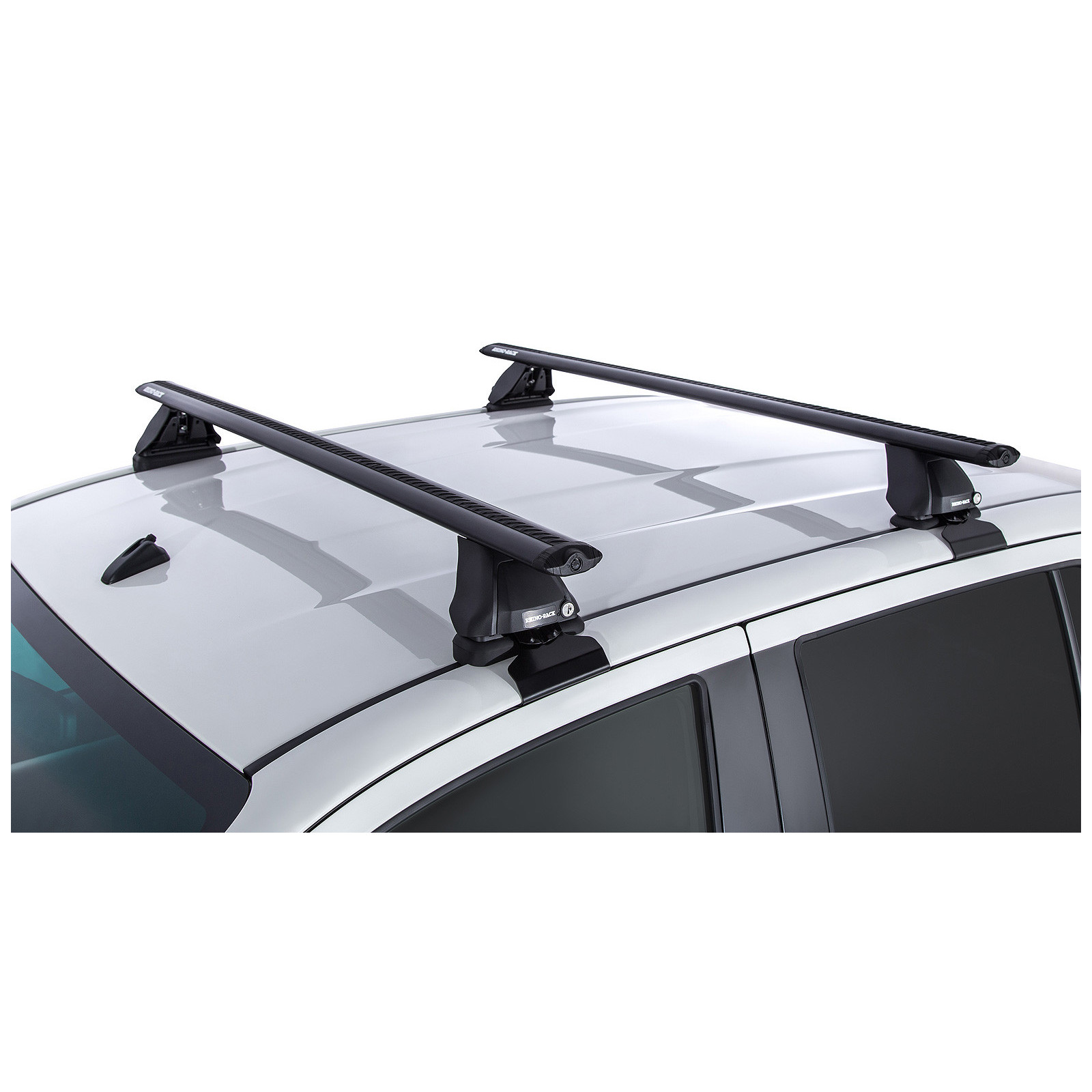 Kit 2 barres de toit noires RHINO-RACK Vortex 2500 • JA7997 