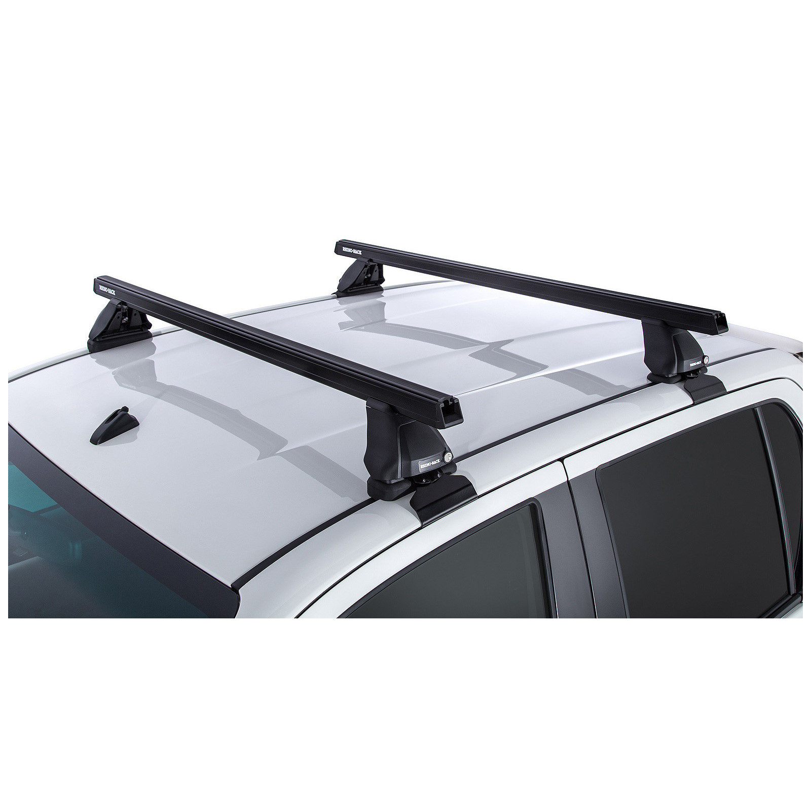 Kit 2 barres de toit noires RHINO-RACK Heavy Duty 2500 • JA7999 
