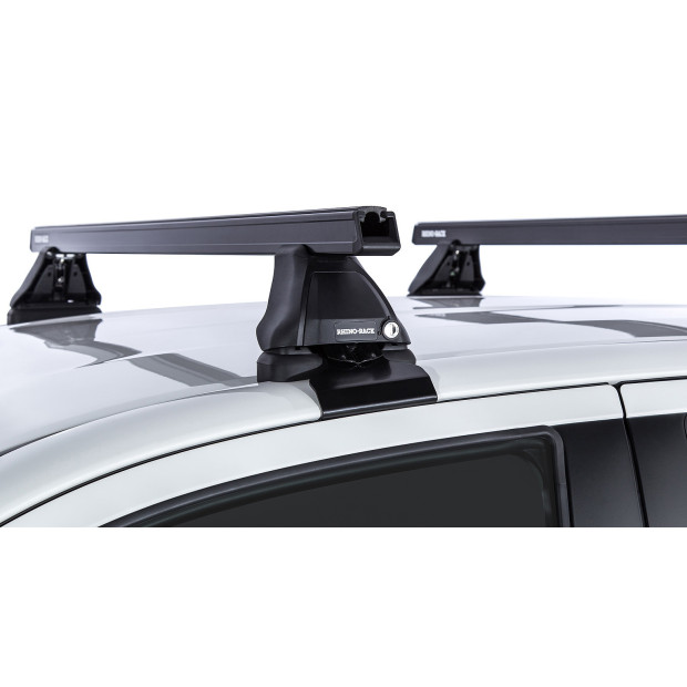 Kit 2 barres de toit noires RHINO-RACK Heavy Duty 2500 • JA7999 