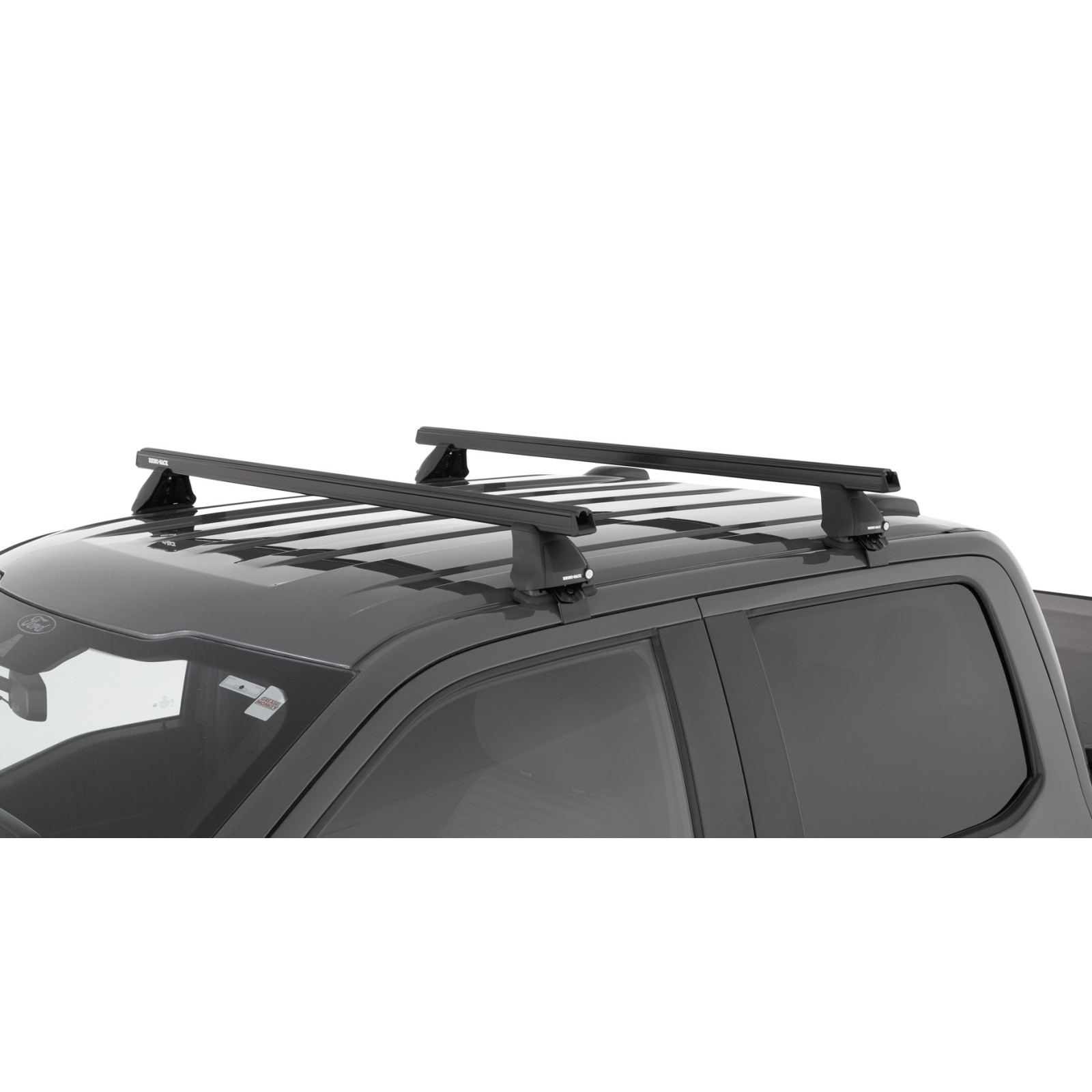 Kit 2 barres de toit noires RHINO-RACK Heavy Duty 2500 • JA8135 