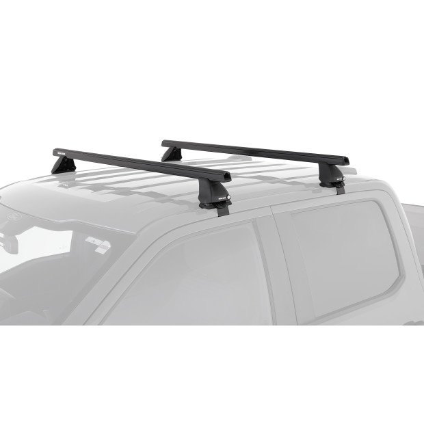Kit 2 barres de toit noires RHINO-RACK Heavy Duty 2500 • JA8135 