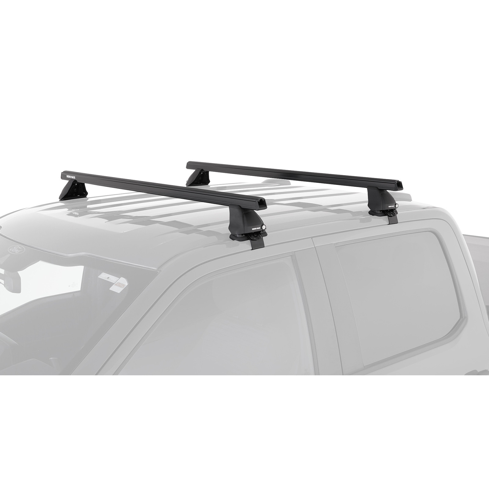 Kit 2 barres de toit noires RHINO-RACK Heavy Duty 2500 • JA8135 