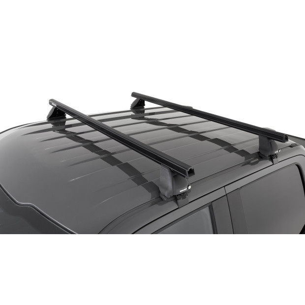 Kit 2 barres de toit noires RHINO-RACK Heavy Duty 2500 • JA8135 