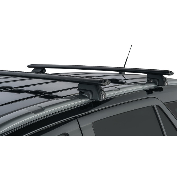Kit 2 barres de toit noires RHINO-RACK Vortex SX • JA8145 