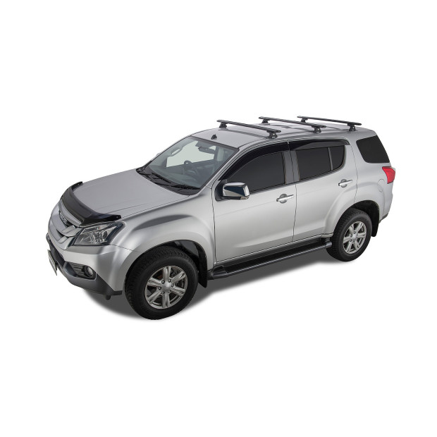 Kit 3 barres de toit noires RHINO-RACK Vortex RLT600 Trackmount • JA8164 