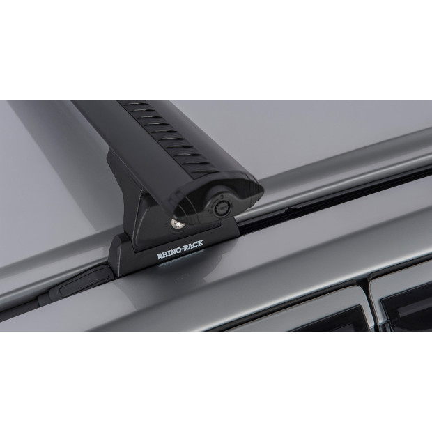 Kit 3 barres de toit noires RHINO-RACK Vortex RLT600 Trackmount • JA8164 