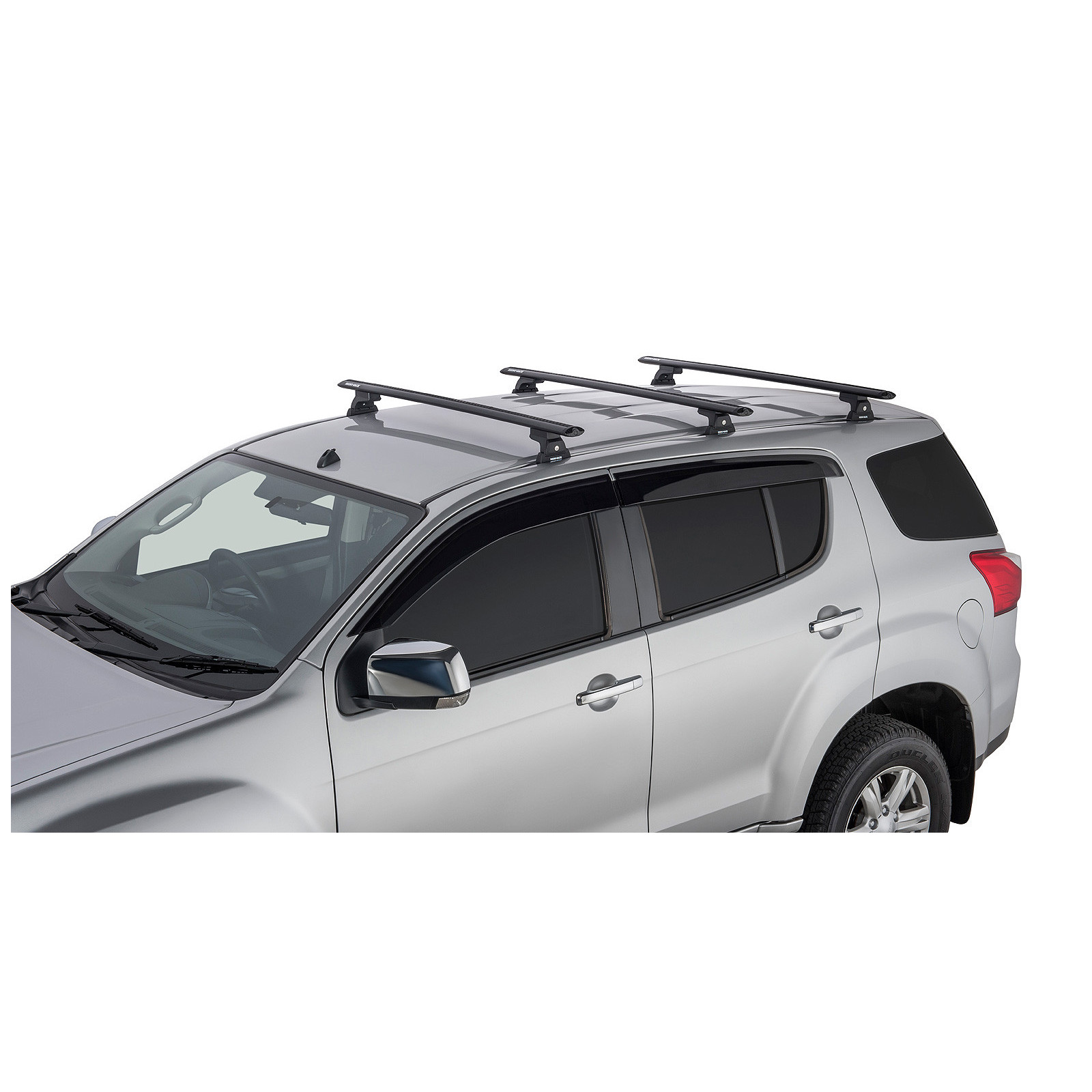 Kit 3 barres de toit noires RHINO-RACK Vortex RLT600 Trackmount • JA8164 