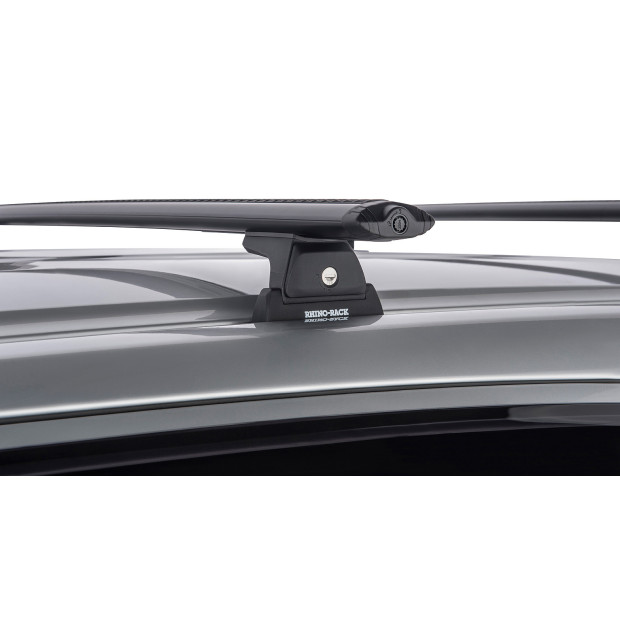 Kit 3 barres de toit noires RHINO-RACK Vortex RLT600 Trackmount • JA8164 