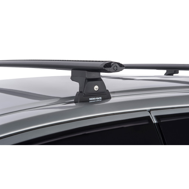 Kit 3 barres de toit noires RHINO-RACK Vortex RLT600 Trackmount • JA8164 