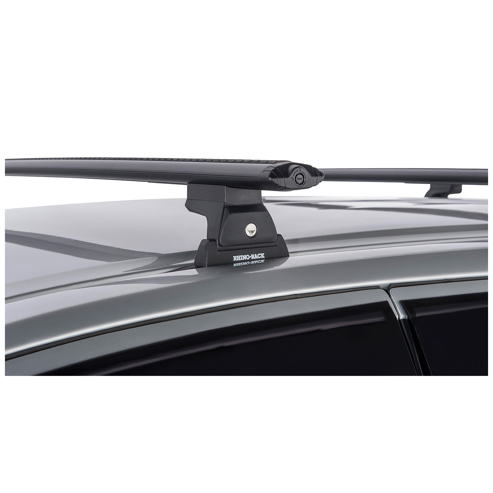 Kit 3 barres de toit noires RHINO-RACK Vortex RLT600 Trackmount • JA8164 