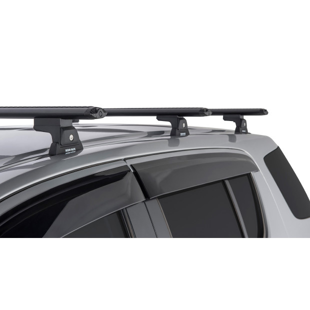 Kit 3 barres de toit noires RHINO-RACK Vortex RLT600 Trackmount • JA8164 