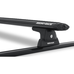 Kit 2 barres de toit noires RHINO-RACK Vortex RLT600 Trackmount • JA8354 