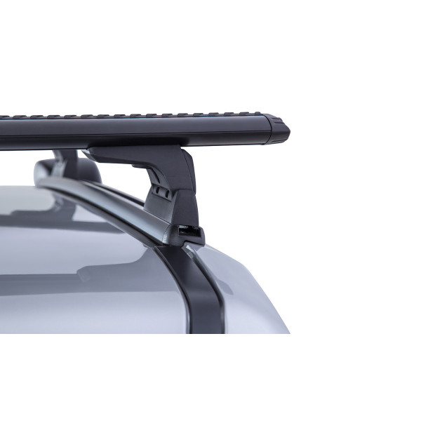 Kit 2 barres de toit noires RHINO-RACK Vortex RLT600 Trackmount • JA8354 