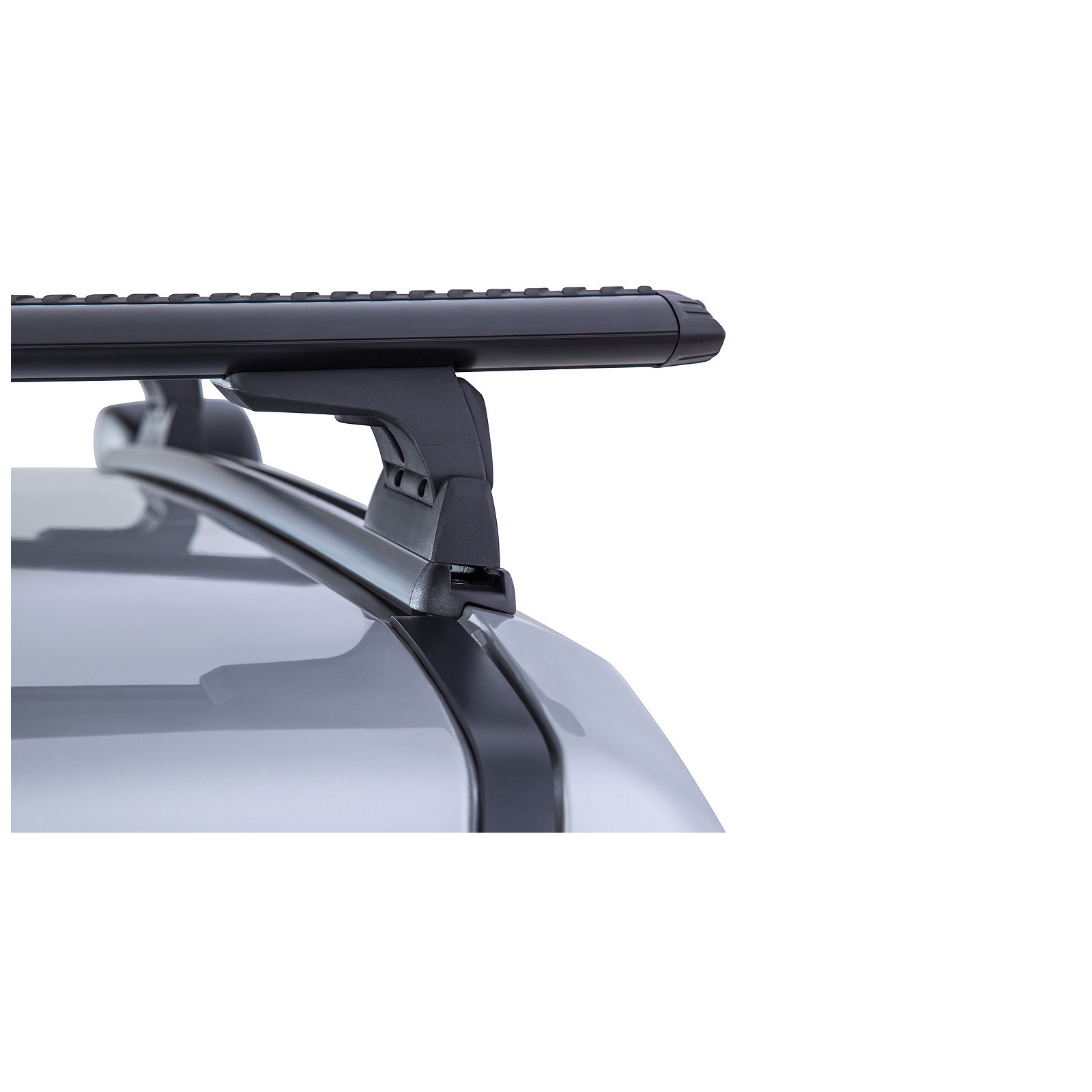 Kit 2 barres de toit noires RHINO-RACK Vortex RLT600 Trackmount • JA8354 