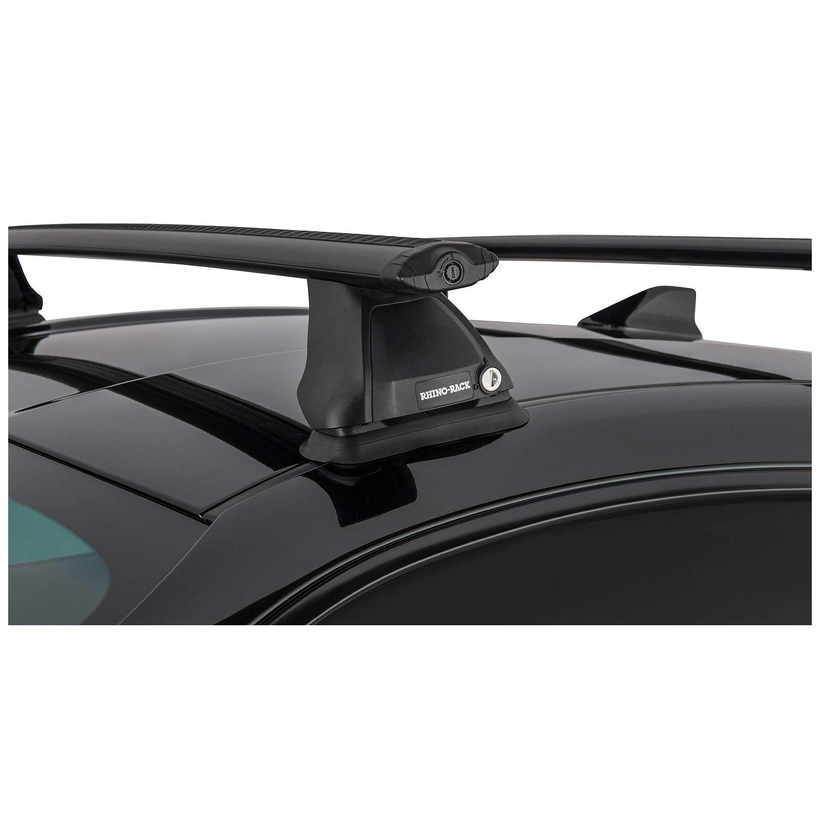 Kit 2 barres de toit noires RHINO-RACK Vortex 2500 Ditch Mount • JA8363 