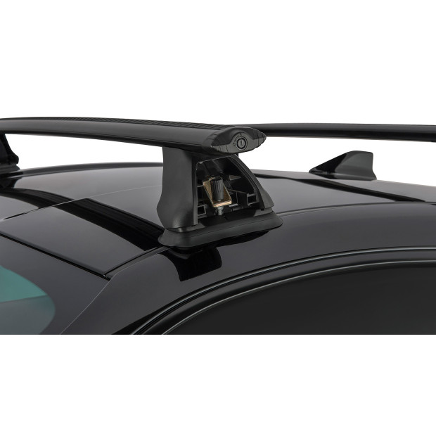 Kit 2 barres de toit noires RHINO-RACK Vortex 2500 Ditch Mount • JA8363 