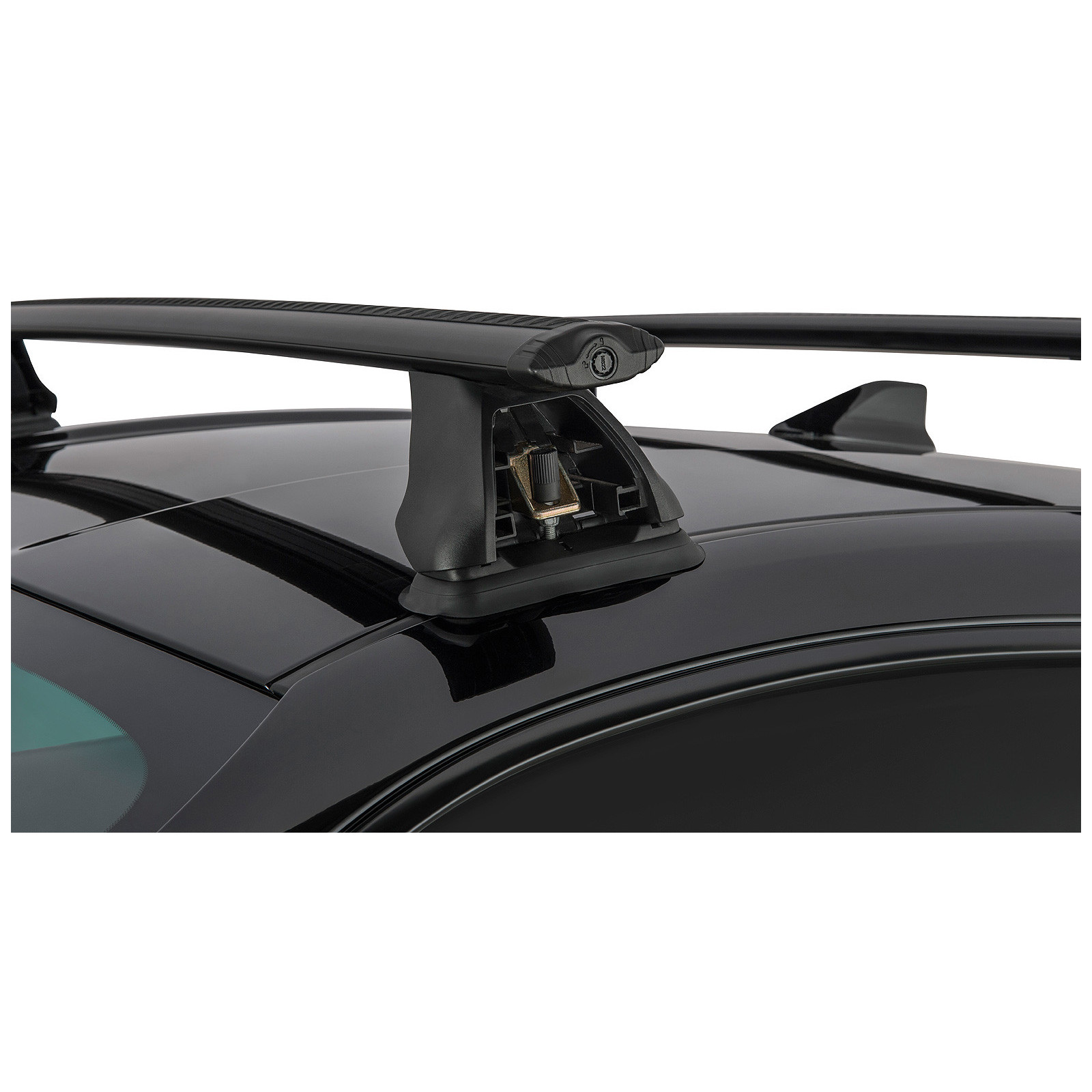 Kit 2 barres de toit noires RHINO-RACK Vortex 2500 Ditch Mount • JA8363 