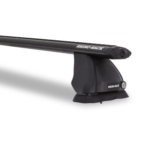 Kit 2 barres de toit noires RHINO-RACK Vortex 2500 Ditch Mount • JA8541 